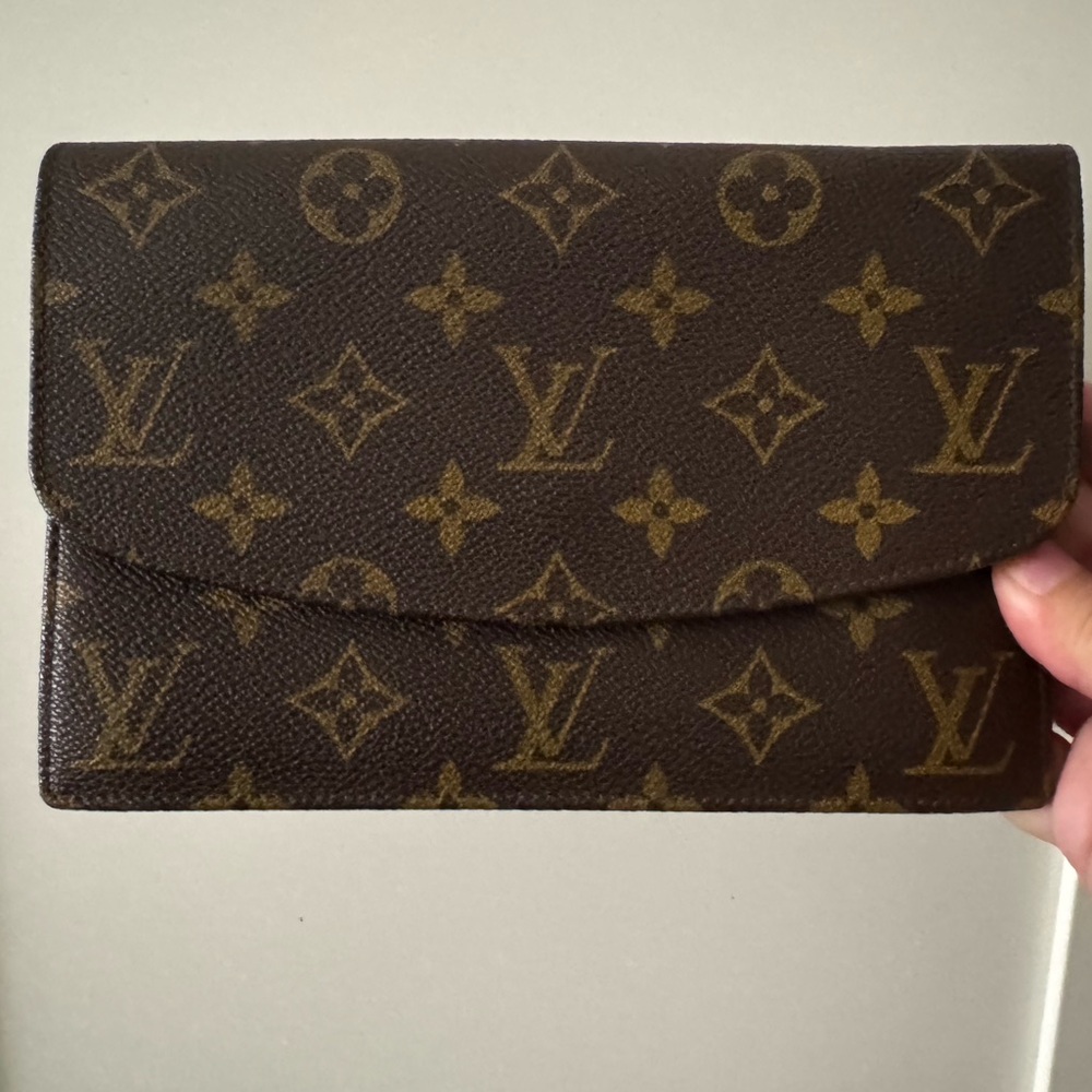Louis Vuitton Brown and Gold Monogram Clutch